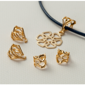 Srebrna, pozłacana krawatka ozdobna AG925 11.5mm