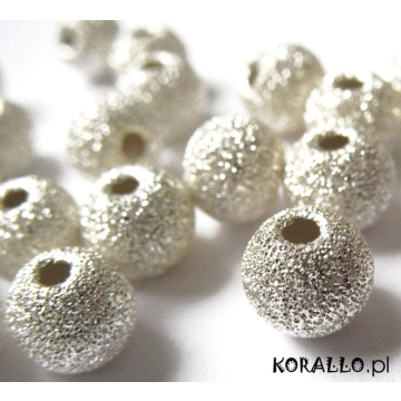 Kulki srebrne diamentowe AG925 5mm