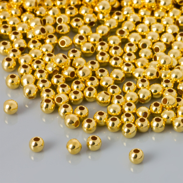 Srebrne kulki gładkie AG925 pozłacane 3mm
