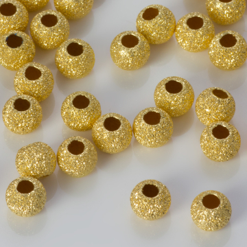 Srebrne kulki diamentowe AG925 pozłacane 5mm