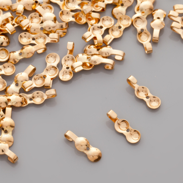 Srebrne łapaczki końcówki - jabłuszka AG925 pozłacane 4mm