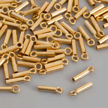 Końcówki do rzemieni i linek AG925  pozłacane 1,5mm