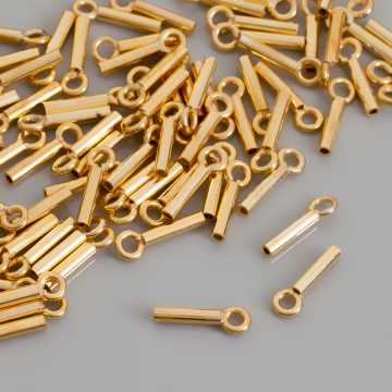 Końcówki do rzemieni i linek AG925 pozłacane 1mm