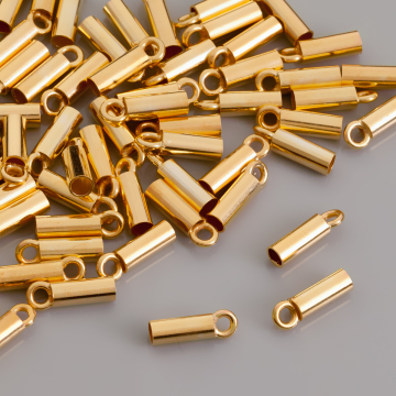 Końcówki do rzemieni i linek AG925  pozłacane 2,5mm