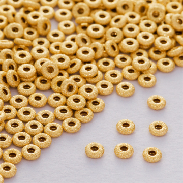 Srebrna przekładka donat diamentowany AG925 pozłacany 4,5mm