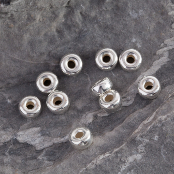 Srebrne oponki gładkie AG925 6mm