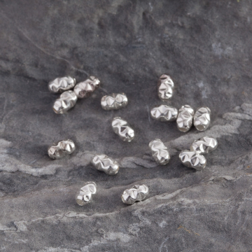 Srebrne oliwki młotkowane AG925 3mm