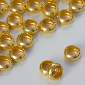 Srebrna przekładka pierścień pozłacany AG925 8mm