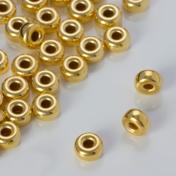 Srebrna oponka gładka pozłacana AG925 6mm