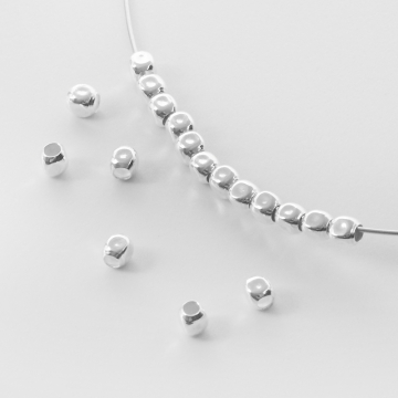 Srebrna przekładka kostka zaokrąglona AG925 2,5mm