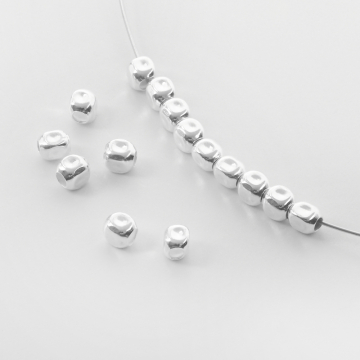Srebrna przekładka kostka zaokrąglona AG925 3mm