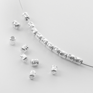 Srebrna przekładka walec diamentowany AG925 3mm