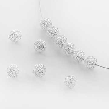 Srebrne kulki ażurowe AG925 6mm