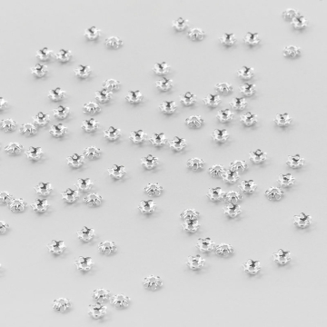 Srebrne czapeczki kwiatki AG925 3mm
