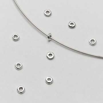 Srebrne donaty młotkowane AG925 3,5mm