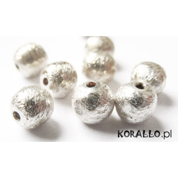 Kulki srebrne satynowe AG925 6mm
