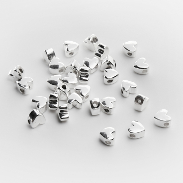 Srebrny koralik serce gładkie AG925 5mm