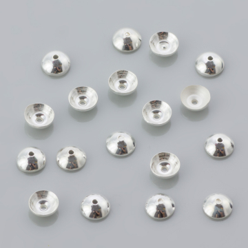 Srebrne czapeczki gładkie AG925 4mm