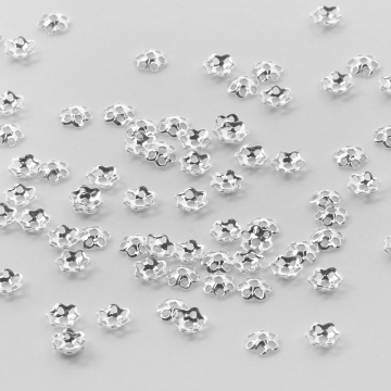 Srebrne czapeczki do koralików kwiatki AG925 3,5mm