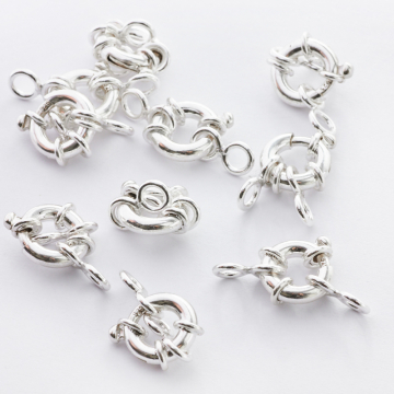 Srebrne zapięcie ozdobne federing AG925 12mm