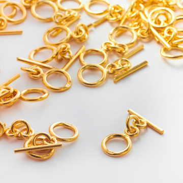 Srebrne zapięcie toggle kółko i patyczek AG925 8mm