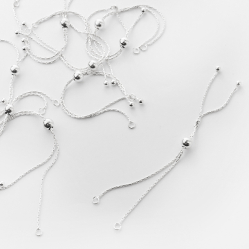 Srebrna baza bransoletki ze stoperem AG925 19cm