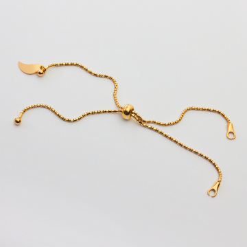 Baza bransoletki z łańcuszka ze stoperem silikonowym AG925 12cm