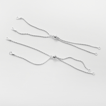 Srebrna baza bransoletki z zapięciem regulowanym 12cm