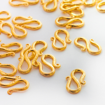 Srebrne zapięcie do naszyjników typu S AG925 pozłacane 15mm