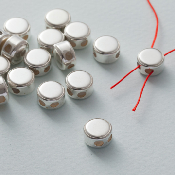 Zapięcie silikonowe stoper gładkie AG925 9mm