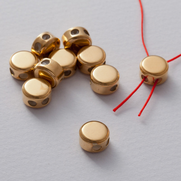 Zapięcie silikonowe stoper gładkie AG925 pozłacane  9mm