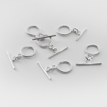 Srebrne zapięcie toggle satynowe AG925 11mm