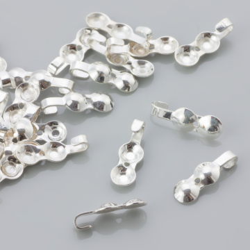 Srebrne łapaczki końcówki - jabłuszka AG925 4mm