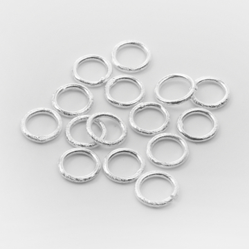 Srebrne kółko satynowe zamknięte AG925 10mm