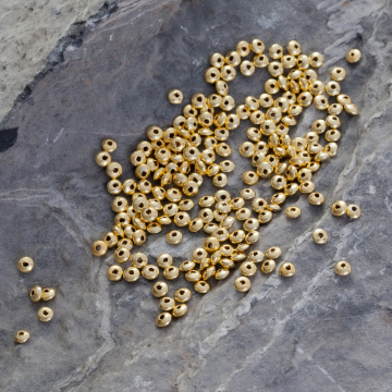 Srebrny koralik AG925 pozłacany 2.5mm