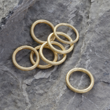 Srebrny satynowy krążek AG925 pozłacany 16mm