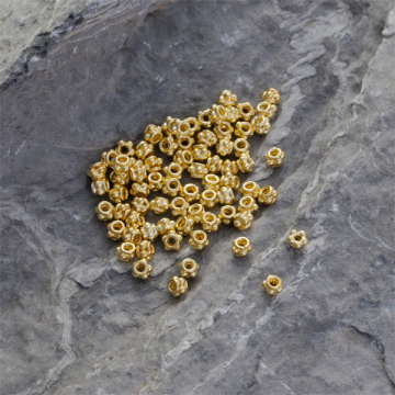 Srebrny koralik z kuleczkami AG925 pozłacany 3.5mm