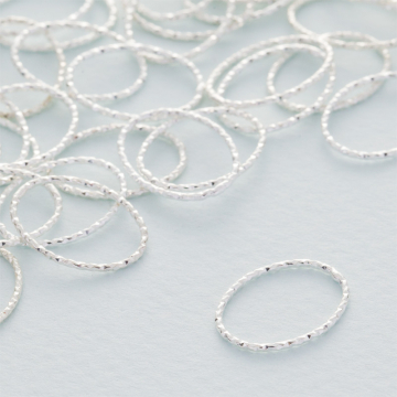 Srebrny łącznik  owal diamentowy AG925 17x11mm