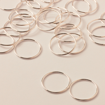 Srebrny łącznik koło gładkie AG925 17mm