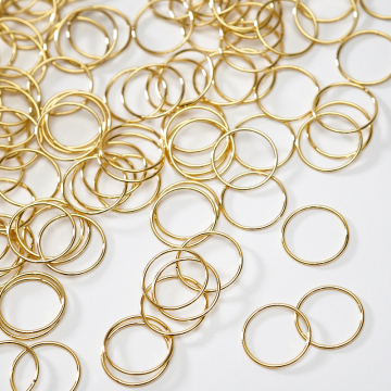 Srebrny łącznik pozłacany koło gładkie  AG925 17mm