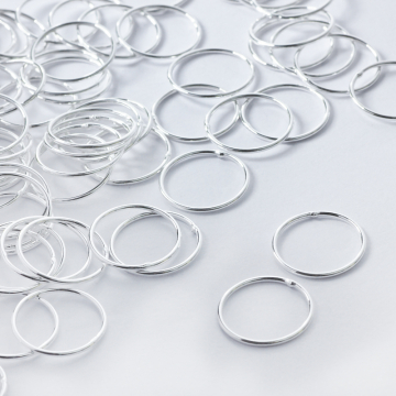 Srebrny łącznik koło gładkie  AG925 srebrny 15mm