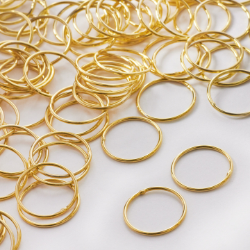 Srebrny łącznik koło gładkie  AG925 złoty 15mm