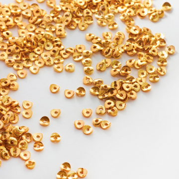 Srebrna przekładka krążek wygięty AG925 pozłacana 3mm