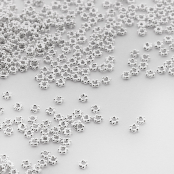 Srebrny koralik kwiatek mini AG925 2,5mm