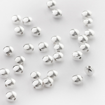 Srebrny koralik dysk gładki AG925 5mm