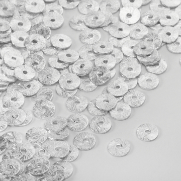 Srebrna przekładka blaszka okągła satynowa AG925 6mm