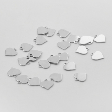 Srebra zawieszka serce AG925 7mm