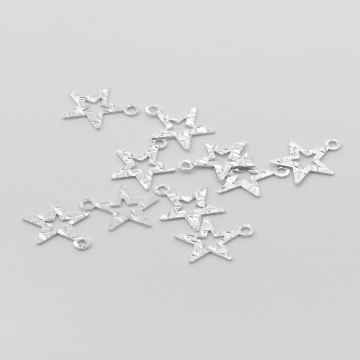 Srebrna zawieszka gwiazdka z cięciem diamentowym AG925 11mm