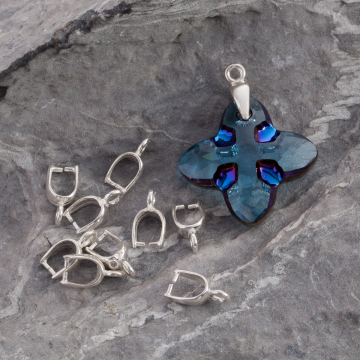 Srebrna krawatka do kamieni z oczkiem AG92S 11mm