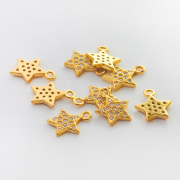 Srebrna zawieszka gwiazdka z cyrkoniami AG925 9,5mm